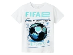 Hvid t-shirt med FIFA-print på forsiden fra Name It 13243274 bright white